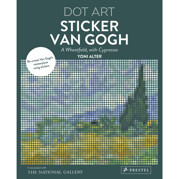 Dot Art: Sticker Van Gogh, A Wheatfield with Cypresses
